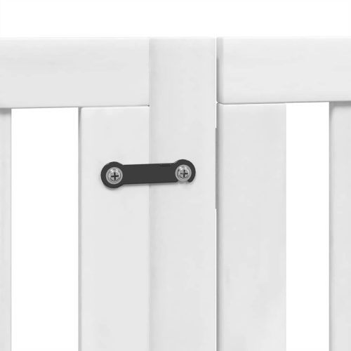  fehér nyárfa 15 paneles összecsukható kutyakapu ajtóval 750 cm