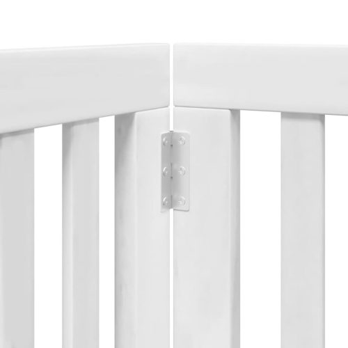  fehér nyárfa 15 paneles összecsukható kutyakapu ajtóval 750 cm