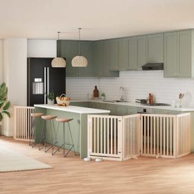  nyárfa 6 paneles összecsukható kutyakapu ajtóval 480 cm