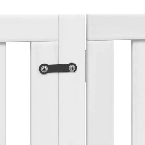  fehér nyárfa 8 paneles összecsukható kutyakapu ajtóval 640 cm