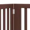  barna nyárfa 12 paneles összecsukható kutyakapu ajtóval 960 cm