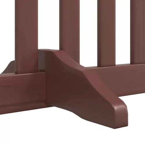  barna nyárfa 6 paneles összecsukható kutyakapu ajtóval 480 cm