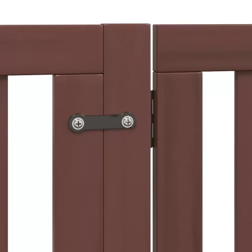  barna nyárfa 12 paneles összecsukható kutyakapu ajtóval 960 cm