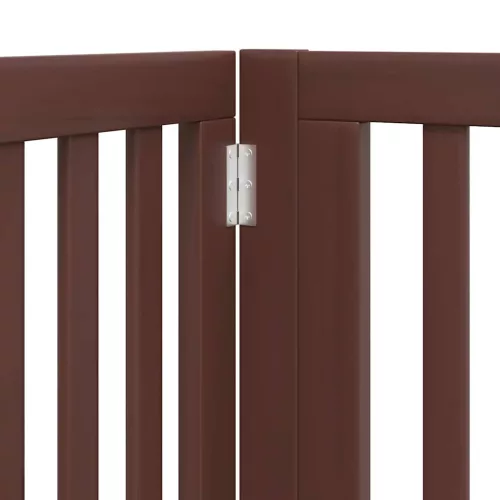  barna nyárfa 12 paneles összecsukható kutyakapu ajtóval 960 cm