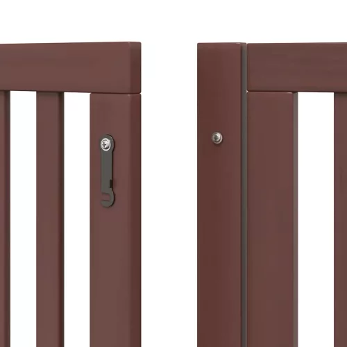 barna nyárfa 12 paneles összecsukható kutyakapu ajtóval 960 cm