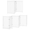  fehér nyárfa 9 paneles összecsukható kutyakapu ajtóval 450 cm