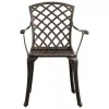 2 db bronzszínű öntött alumínium kerti szék
