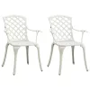  2 db fehér öntött alumínium kerti szék