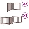  barna nyárfa 8 paneles összecsukható kutyakapu ajtóval 640 cm