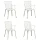  4 db fehér öntött alumínium kerti szék