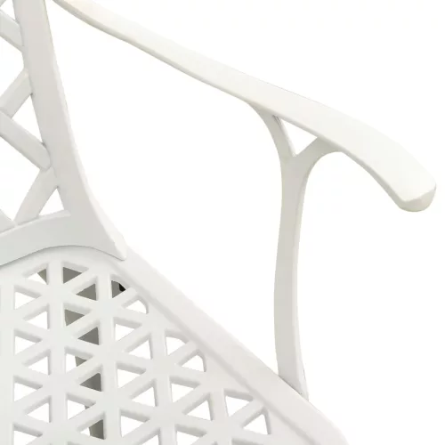  4 db fehér öntött alumínium kerti szék