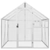  ezüstszínű alumínium madárház 1,79 x 2 x 1,85 m