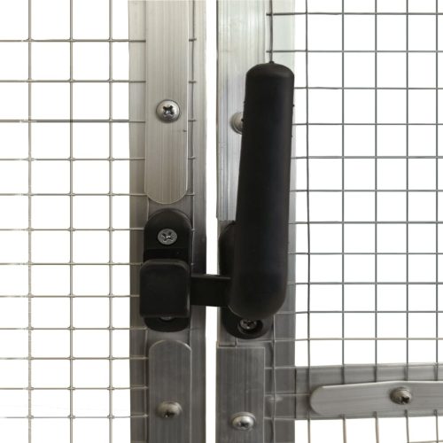  ezüstszínű alumínium madárház 1,79 x 3 x 1,85 m