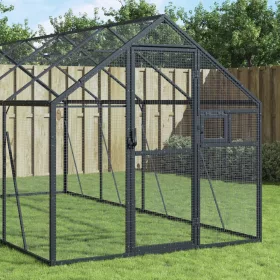  antracit alumínium madárház 1,79 x 4 x 1,85 m