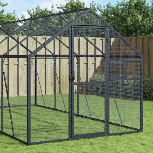  antracit alumínium madárház 1,79 x 4 x 1,85 m