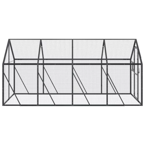  antracit alumínium madárház 1,79 x 4 x 1,85 m