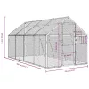  antracit alumínium madárház 1,79 x 4 x 1,85 m