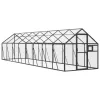 antracit alumínium madárház 1,79 x 8 x 1,85 m