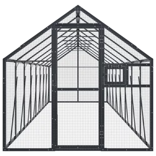  antracit alumínium madárház 1,79 x 8 x 1,85 m
