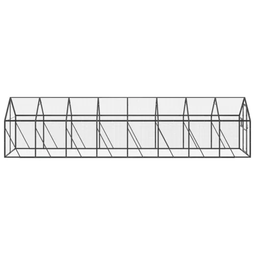  antracit alumínium madárház 1,79 x 8 x 1,85 m