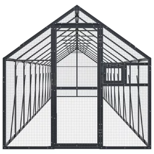  antracit alumínium madárház 1,79 x 10 x 1,85 m