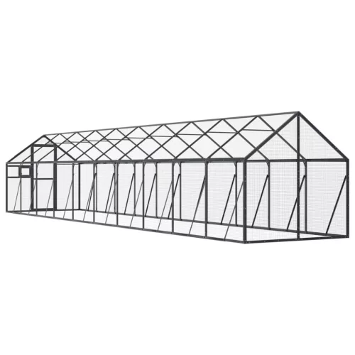  antracit alumínium madárház 1,79 x 10 x 1,85 m
