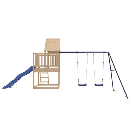  tömör fenyőfa kültéri játszószett