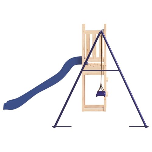  tömör fenyőfa kültéri játszószett