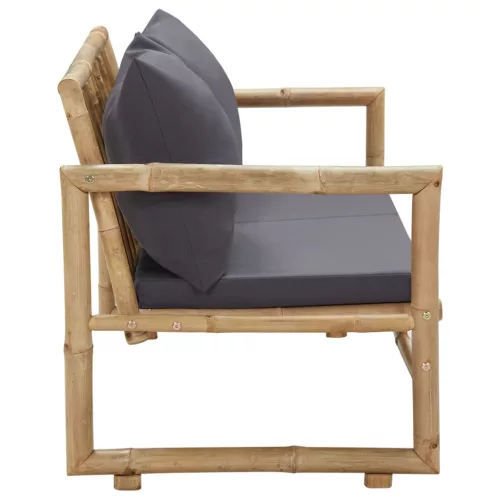  bambusz kerti pad párnákkal 115 cm