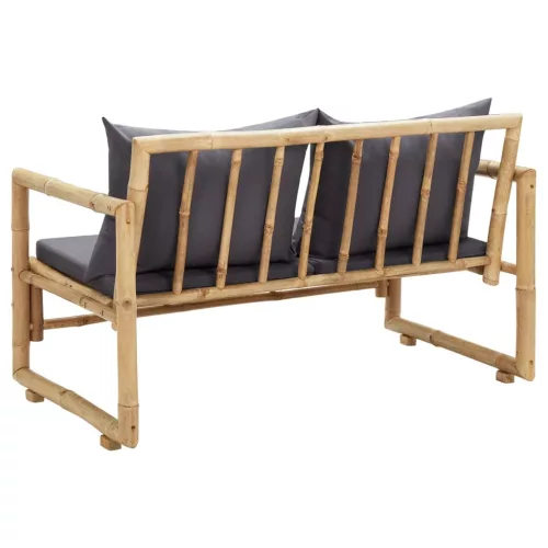  bambusz kerti pad párnákkal 115 cm