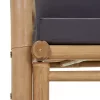  bambusz kerti pad párnákkal 115 cm