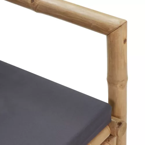  bambusz kerti pad párnákkal 115 cm
