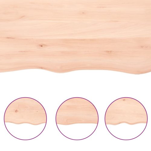  kezeletlen tömör fa fürdőszobai pult 40x30x2 cm