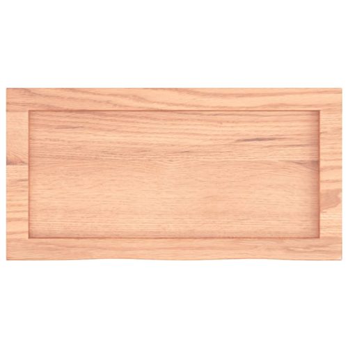  világosbarna kezelt tömör fa fürdőszobai pult 60x30x(2-4) cm