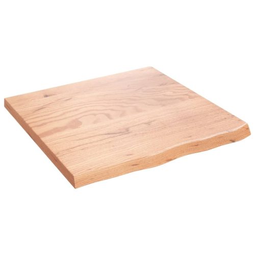  világosbarna kezelt tömör fa fürdőszobai pult 60x60x(2-4) cm