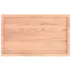  világosbarna kezelt tömör fa fürdőszobai pult 100x60x(2-4) cm