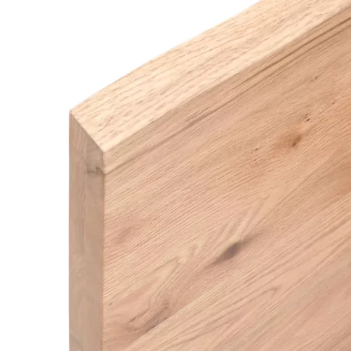  világosbarna kezelt tömör fa fürdőszobai pult 100x60x(2-4) cm
