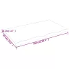  világosbarna kezelt tömör fa fürdőszobai pult 100x60x(2-4) cm