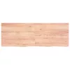  világosbarna kezelt tömör fa fürdőszobai pult 140x50x(2-4) cm