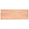  világosbarna kezelt tömör fa fürdőszobai pult 140x50x(2-4) cm
