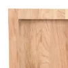  világosbarna kezelt tömör fa fürdőszobai pult 140x50x(2-4) cm