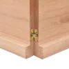  világosbarna kezelt tömör fa fürdőszobai pult 140x50x(2-4) cm