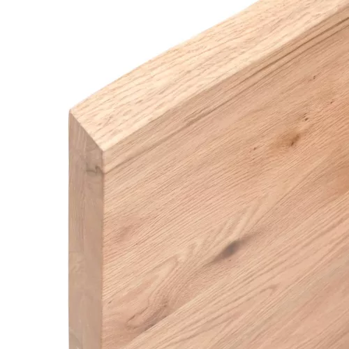  világosbarna kezelt tömör fa fürdőszobai pult 140x50x(2-4) cm