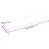  világosbarna kezelt tömör fa fürdőszobai pult 140x50x(2-4) cm