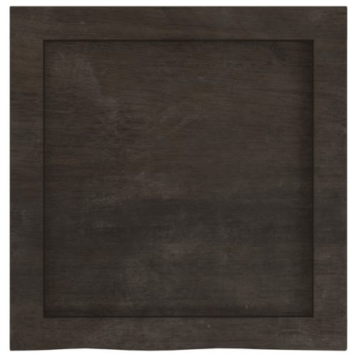  sötétbarna kezelt tömör fa fürdőszobai pult 40x40x(2-6) cm