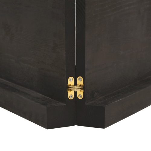  sötétbarna kezelt tömör fa fürdőszobai pult 160x60x(2-6) cm