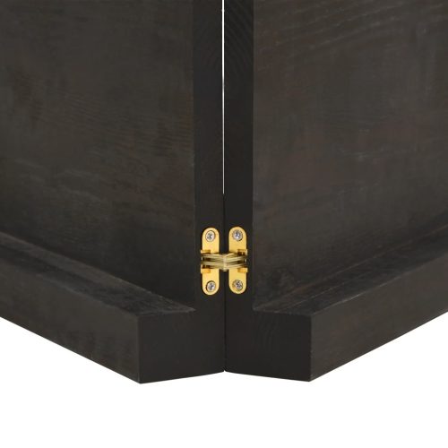  sötétbarna kezelt tömör fa fürdőszobai pult 180x40x(2-6) cm