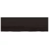  sötétbarna kezelt tömör fa fürdőszobai pult 200x60x(2-4) cm