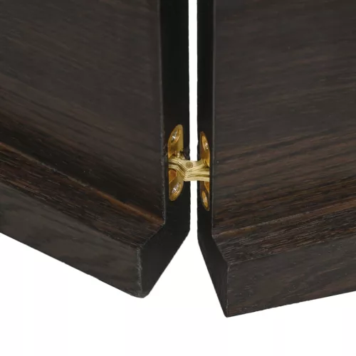  sötétbarna kezelt tömör fa fürdőszobai pult 200x60x(2-4) cm