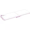  sötétbarna kezelt tömör fa fürdőszobai pult 200x60x(2-4) cm